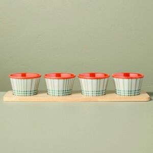 4pk Summer Plaid Melamine Mini Bowl Serving Set - Hearth & Hand™ with Magnolia